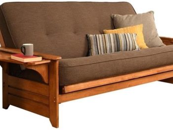 8" Full Size Spring Futon Mattress Replacement, Sleeper Sofa Bed Mattress, Linen Cocoa, Frame Not Included