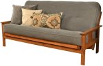 75" Traditional Full-Size Fabric Futon Mattress with Coil Hinged Innerspring Unit, Foam Construction, Tufted Cover, in  Finish, Frame not Inlcuded