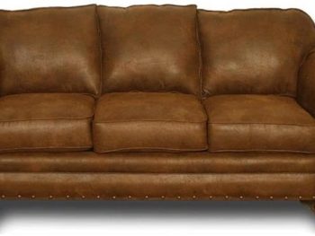 Traditional Microfiber Sedona Sofa in Brown