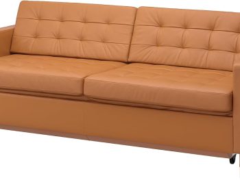 3-seat sofa-bed,  golden-brown/wood